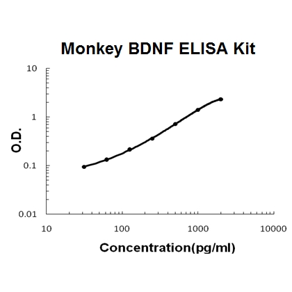 Monkey Primate BDNF PicoKine ELISA Kit standard curve