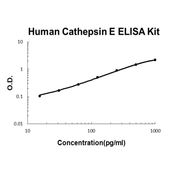 Human Cathepsin E PicoKine ELISA Kit standard curve