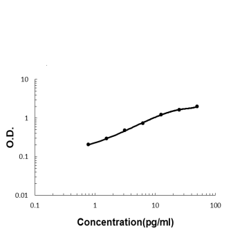 Sandwich ELISA - Recombinant human ADAMTS13 protein standard curve.