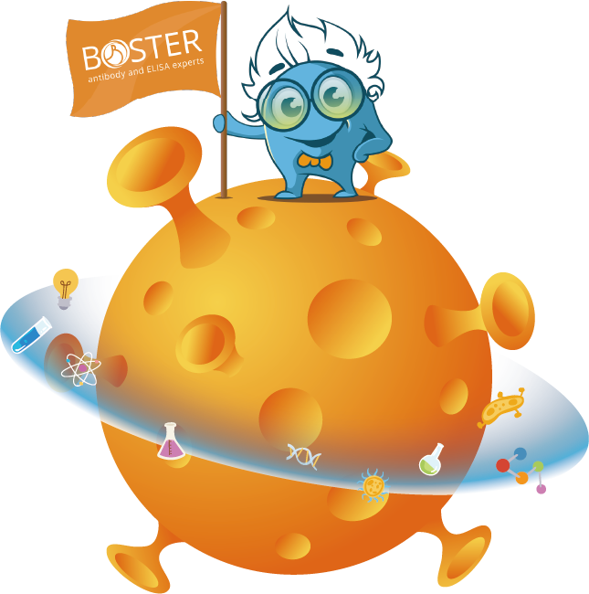 Zebrafish mascot on a planet